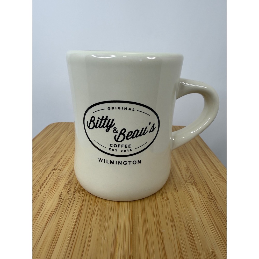 Bitty & Beau's Coffee Wilmington Original Est 2016 Cream Diner Mug 4 Inch